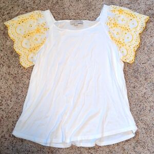 Loft Scalloped Sleeve Top